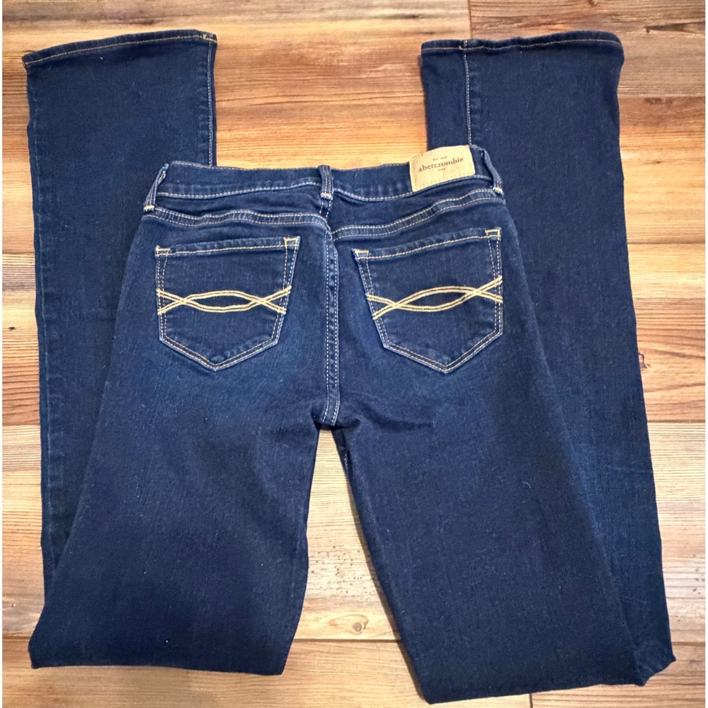 Abercrombie Kids Dark Wash Slim Bootcut Jeans Size 14 Slim